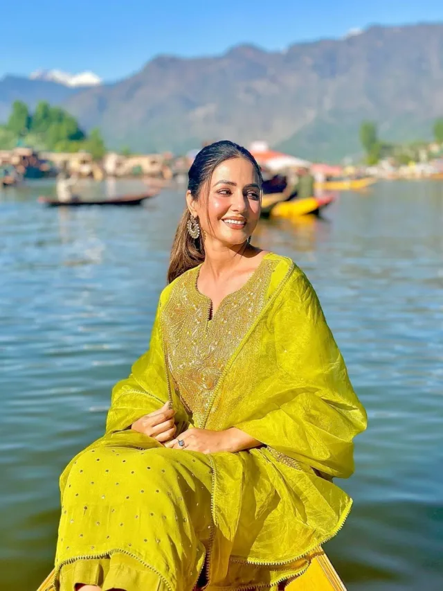 Hina Khan Finds Peace on a Boat Ride in Picturesque Kashmir!