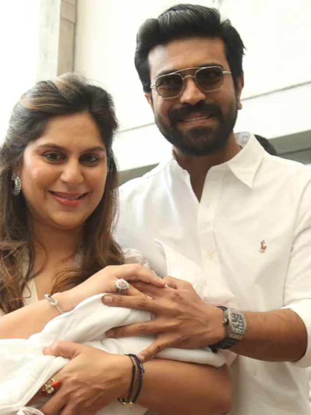 Ram Charan and Upasana Kamineni’s First Appearance with Their Baby!