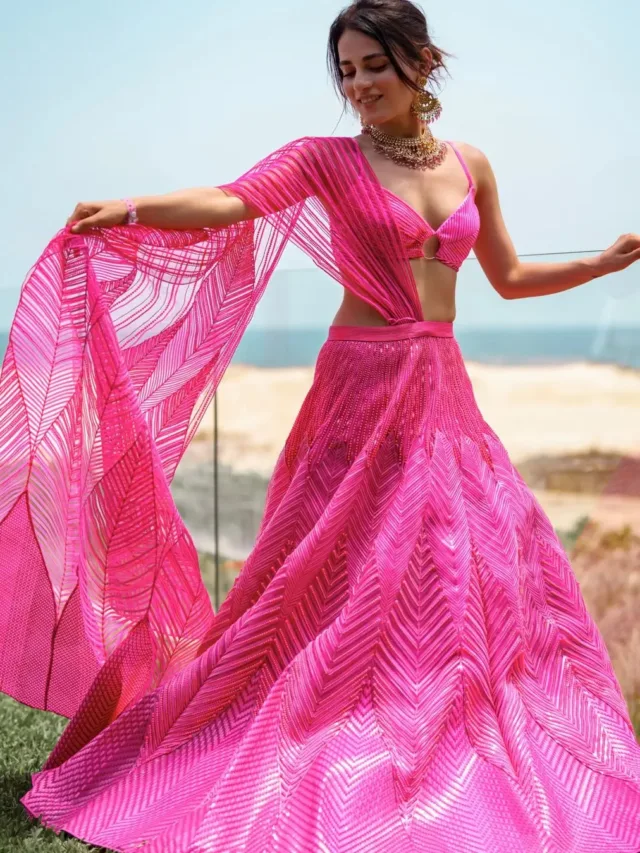 Radhika Madan Sizzles In Neon Pink Sequin Lehenga! Check Pics!