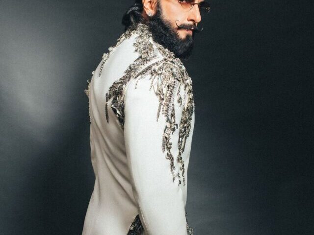 Ranveer Singh Stuns In Silver-Studded Sherwani At Ambani Sangeet!