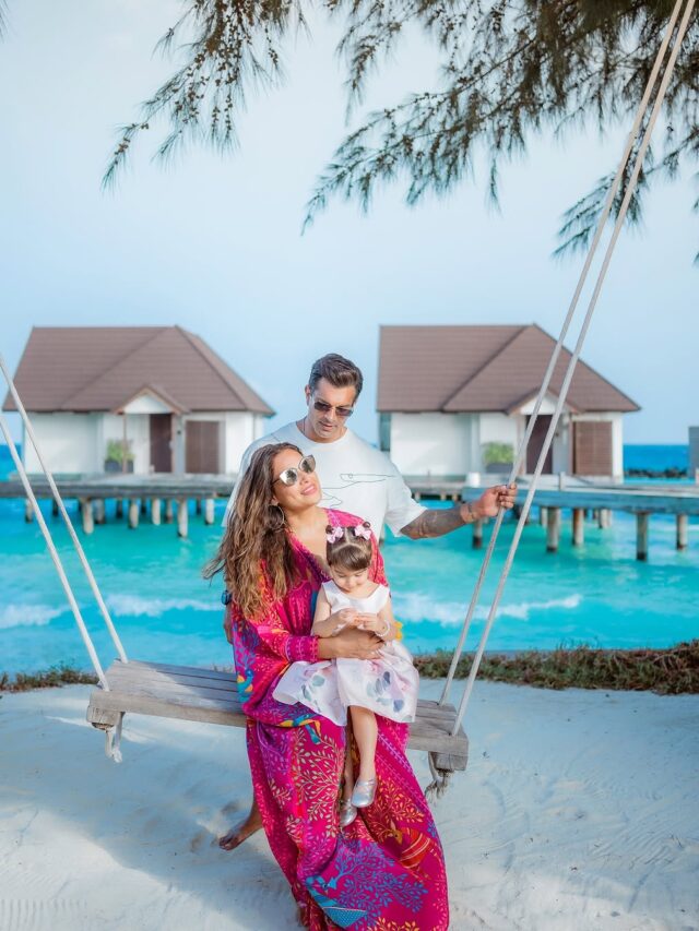 Karan Singh Grover, Bipasha Basu, & Baby Devi’s Maldives Fun!