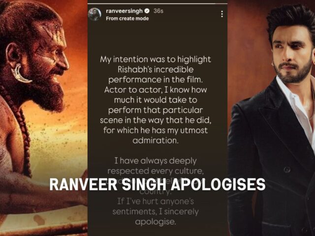 Ranveer Singh Apology: Breaks Silence With Heartfelt Apology After Kantara Incident