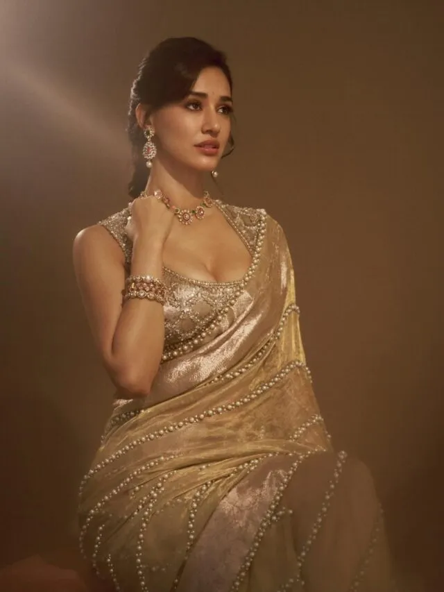 Disha Patani’s Gold Saree Look Is Soft And Dreamy